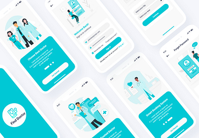 Symp – Doctor Finder Adobe XD Template appointment booking branding calendar clinic doctor booking doctor finder healthcare hospital illustration ios medical medical consultation medicine pharmacy portfolio