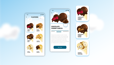 Icecream E-Commerce dailyui e commerce shop ecommerce ecommerce design illustrator shop ui ui ux uidesign