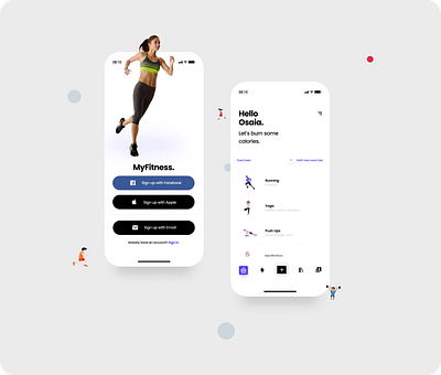 Fitness Concept app bg branding buttons clean colors concept dailyui figma fitness flat gym ios shadows sport trending uiux ux vector workout