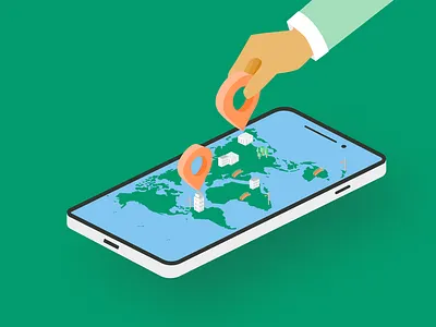 Crowdsource Mapping - Illustration crowdsource crowdsourcing designer illustraion mapping maps ui