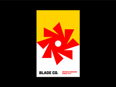 Blade Co. Poster Concept blade brand branding construction digital icon identity industrial layout logo mark media minimal poster retro rotation saw symbol type typography