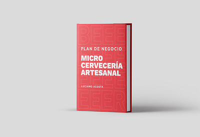 Micro cervecería artesanal, book cover. book book cover design books design editorial design graphic design red type