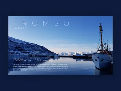 Info Card dailyui dailyuichallenge design info card information norway travel tromso ui ux