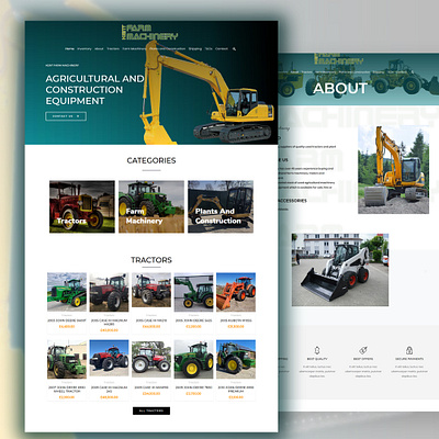 Used Construction and agriculture equipment business b2b supplier business website construction company corporate website design ecommerce elementor pro excavator professional website small business supplier tractor website builder website design woocommerce wordpress development wordpress website design