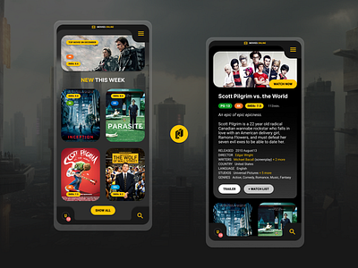 Movies Online UI app branding design figma illustration minimal ui ux