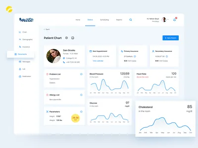 Meta - WebUI app design application chart design clinics design documents infographic intuitive patient app personal card tracking app ui ui ux design user friendly user interface ux web app web ui whiteboard
