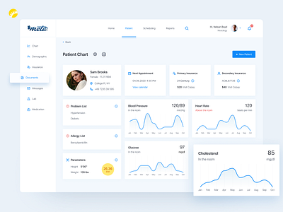 Meta - WebUI app design application chart design clinics design documents infographic intuitive patient app personal card tracking app ui ui ux design user friendly user interface ux web app web ui whiteboard