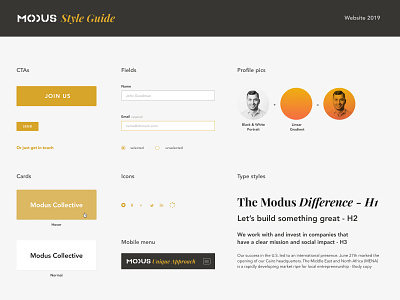 Modus.vc website styleguide design figma grafician minimal minimalist modus simple styleguide ui uidesign vc capital website website design website designer