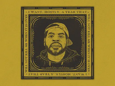 hanif abdurraqib bandana halftone illustration pattern portrait procreate