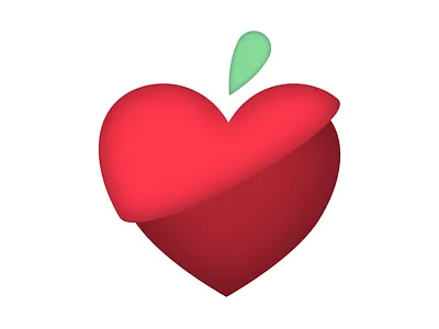 Trish, RD Logo affinity affinitydesigner apple apple pencil dietician fruit graphic design health heart illustration ipad weight