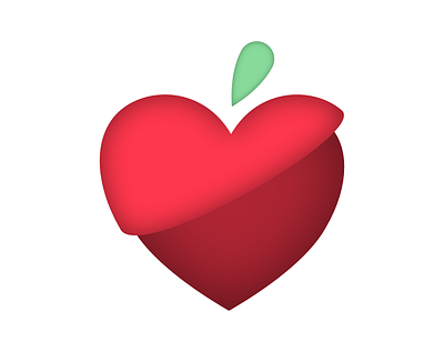 Trish, RD Logo affinity affinitydesigner apple apple pencil dietician fruit graphic design health heart illustration ipad weight