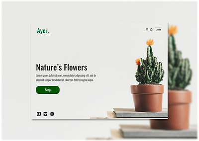 Flower e-comerence landing page design ecommerce ecommerce design ui uidesign uiux uiuxdesigner ux uxdesign web web designer webdesign website website design