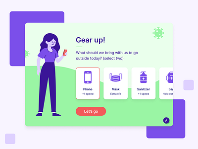 Gamifying COVID Safety character covid game illustration ui