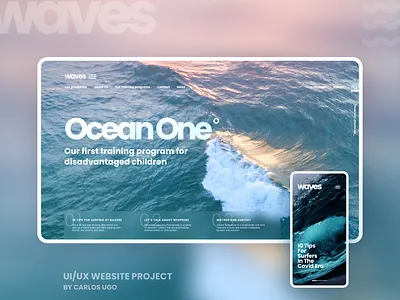 waves project adobexd ui web design