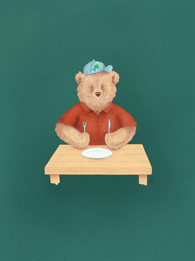 Hungry Bear character design childrens book illustration illustration procreate