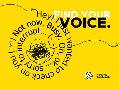 Find Your Voice ambiguity anxiety branding color design illustration instagram logo minimal mobile app photoshop spiral