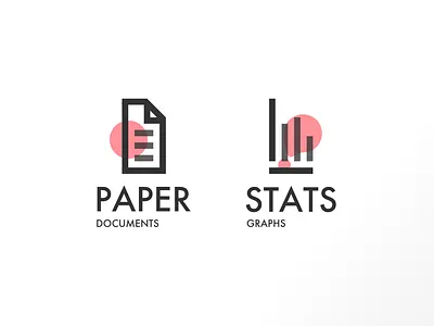 Paper Graphics design flat gradient icon illustration logo typography vector