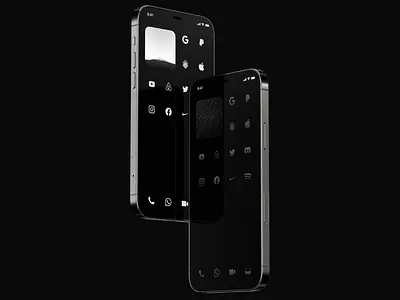 Monochrome Icons — Black & White, Gold, Silver, Midnight Blue app icons ios icons minimal