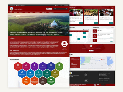 Local Government Office Website color design red ui uiux ux visual design website