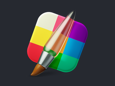 Ampeross icon rebound app brush c4d color design icon illustration ios ui