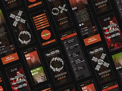 SevenMilesXiang app bold branding color palette design icon logo typography ui design ux