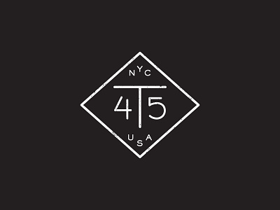 T45 black black white brand city clean design diamond graphic logo modern new new york nyc square t45 texture time time square usa