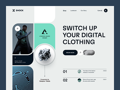Shock Website design interface product service startup ui ux web website