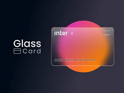 Glass effect card bank ui card ui figma glass effect ui design