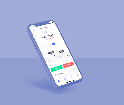 bitcoin app design ui