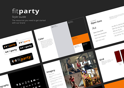 Fitparty Style Guide fitness app productdesign styleguide ui uidesign uiuxdesign