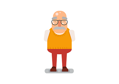 GRANDPA! design flatcaracter illustrator vector