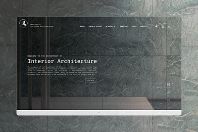 Dept. of Interior Architecture/Landing page Redesign redesign ui ux webdesign website