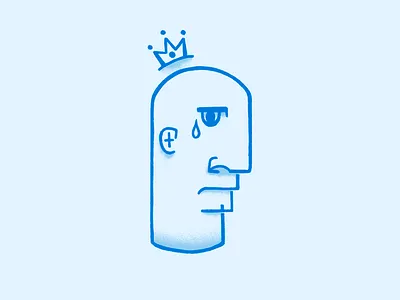 Why so blue, big fella? art design drawing illustration ipad ipad pro procreate