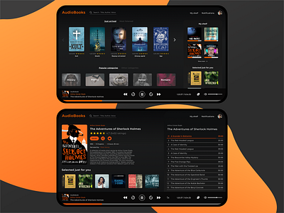 AudioBook player audiobook ui vector