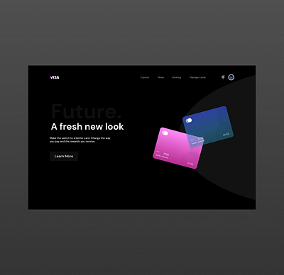 Credit card landing design frontend ui ux webdesign website website design