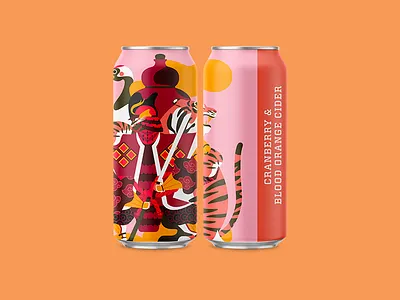 Cranberry & Blood Orange Cider brewery cider collective art brewring illustration ilustración jhonny núñez mockup packaging packaging illustration surface illustration