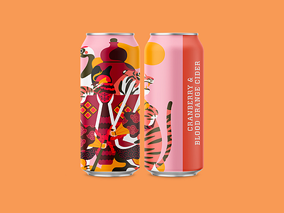 Cranberry & Blood Orange Cider brewery cider collective art brewring illustration ilustración jhonny núñez mockup packaging packaging illustration surface illustration