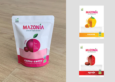 Mazonía Perú exotic fruit fruit illustration logotype organic packanging peruvian powder