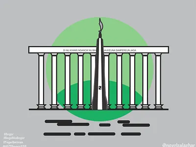 Icon Bogor design flat design minimal vector