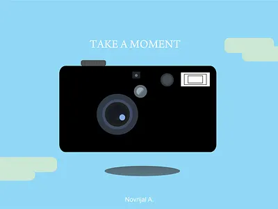 Camera design flat design minimal vector