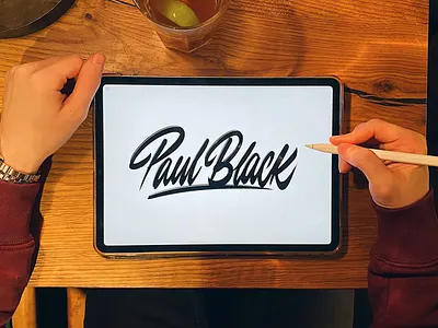 Paul Black - Lettering Logo Sketch for DJ company from LA branding calligraphy clothing design fashion font free hand lettering identity lettering logo logotype mark packaging script sketches streetwear type typo typography
