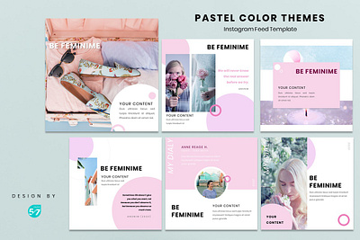 Instagram Feed - Be Feminime branding design fashion brand graphicdesign instagram instagram post instagram story instagram template