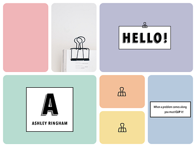 Hello Clip Branding brand brand identity branding clip pastel personal personal brand personal branding personal logo personal project