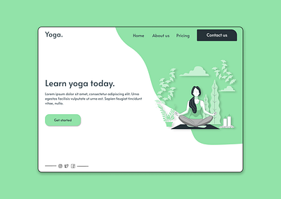 Yoga landing page design landing page design landingpage ui uidesign uiux uiuxdesigner ux uxdesign web web designer webdesign