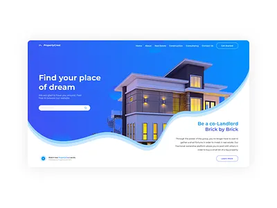 Real Estate Landing Page design illustration landing landing design ui uiux vector