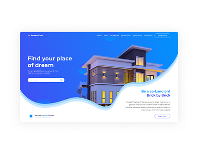 Real Estate Landing Page design illustration landing landing design ui uiux vector