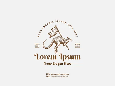 Kangaroo Jumping Logo animal logo animal logos aussie australia business logo clean logo engraving flag jumping kangaroo kangaroo logo logo logo for sale logobrand logomark manasuka rapid speed strength vintage logo