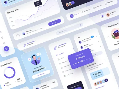 Comet Wallet - UI Components π₯³ account card chart credit dashboard dashboard app dashboard ui desktop dispute finance icons inbox list loan mobile money people product design wallet website