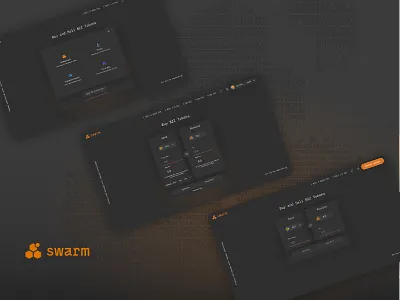 Swarm Dark app branding crypto design exchange logo swarm ui ux web3
