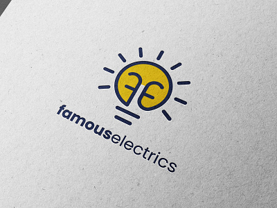 Light Bulb Logo branding bulb design e electric electrics f famous fe glow idea illustration light logo new positive think